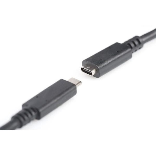 Digitus AK-300210-007-S, 0,7 m, USB C, USB C, 3.1 (3.1 Gen 2), 10 000 Mbit-s, svart