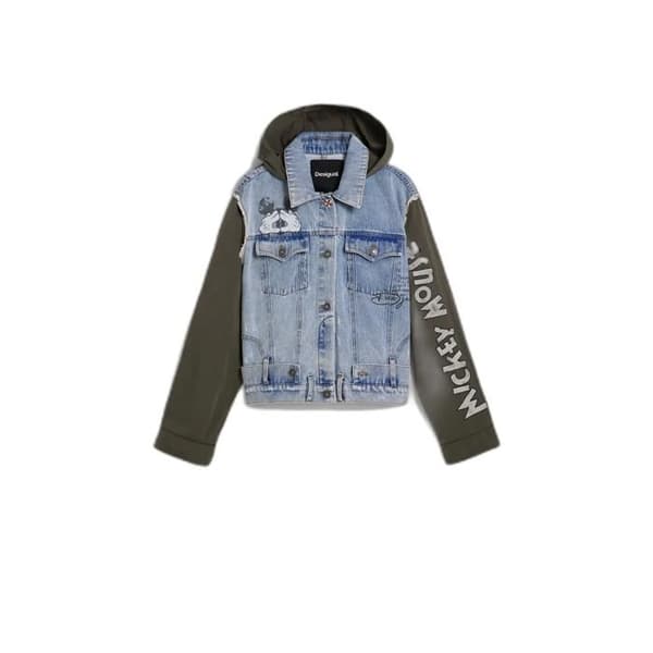 Jeansjacka dam Desigual Mickey - blå/grön Blå grön S