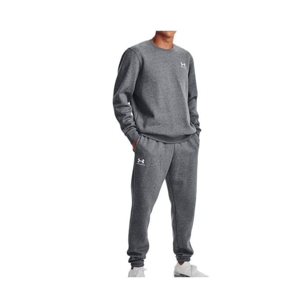 Träningsbyxor - Under Armour - Essential Fleece Jogger - Grå - Elastisk midja - Andningsbar Grå M