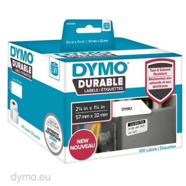DYMO LW Vit Permanent Universal Etikettrulle - 57 x 32 mm - Vit Permanent Universal Etikettrulle