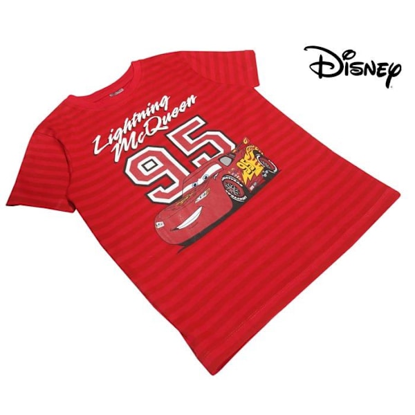 Popgear T-shirt - Disney Cars - Lightning Mcqueen Jungen Boy's Fashion T-shirt Röd 8 år