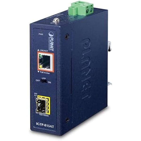 SFP - PLANET - IGTP-815AT - 100/1000BASE-X - 10/100/1000BASE-T - PoE+ 802.3at