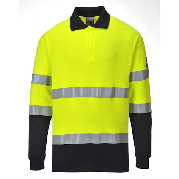 Arbetsdubbelt hög synlighet antistatisk Portwest modaflame - Gul / Marin Gul/marinblå XL