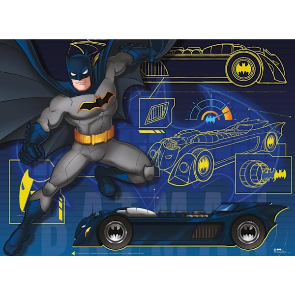 Batman Puzzle Batmobile - Ravensburger - 100 XXL-bitar - Tecknade serier och serier - Barn - Blandat Blå