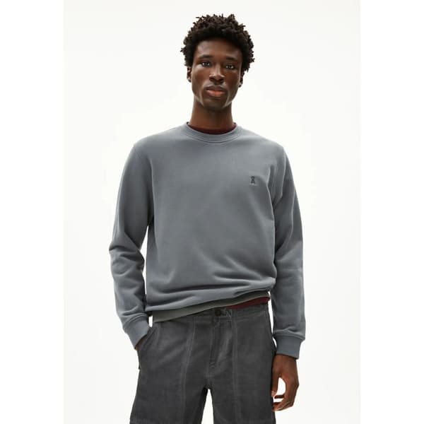 Armedangels Baaro sweatshirt i bomull rymdstål M