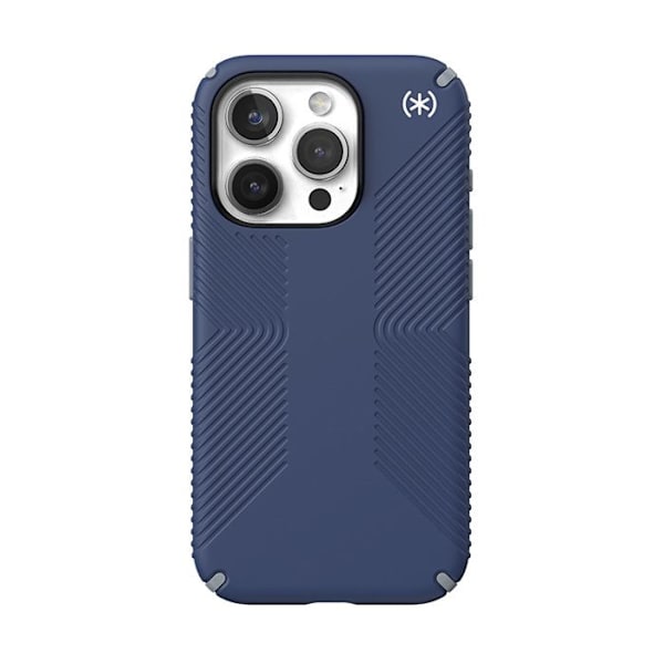 Speck Presidio2 Grip Magsafe - Fodral för iPhone 15 Pro (Kustblå / Dammgrå / Vit)
