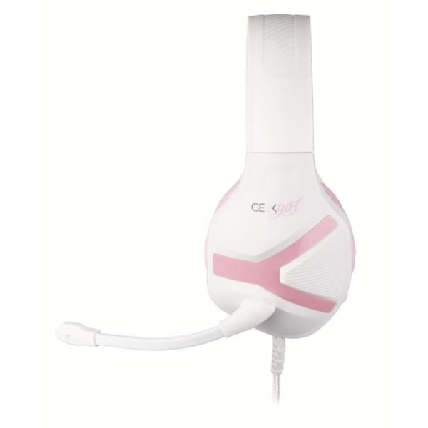 Headset - Konix - Kristall - Rosa - 40 mm - Flexibel mikrofon - Trådbunden