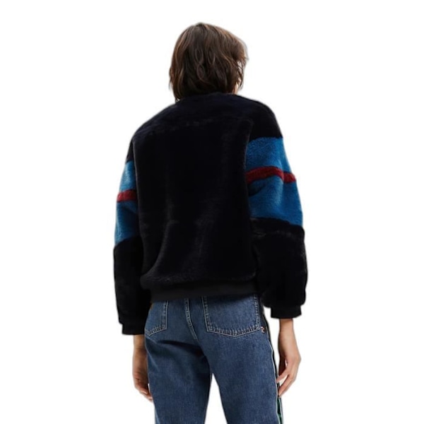Desigual Grisse fleece för kvinnor - blå/svart - L Mörkblå jag