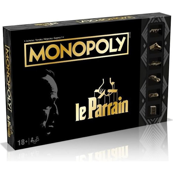 MONOPOLY - The Godfather - Brädspel - Från 18 år svart och gult