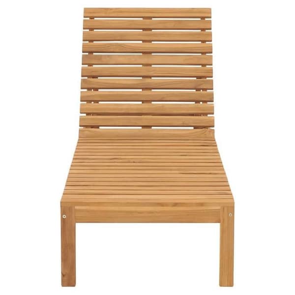 vidaXL Chaise longue i solid teakträ 316171