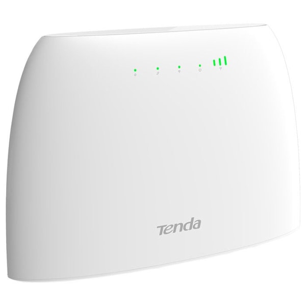 TENDA Router 4g 300Mbps, SIM-kortplats, Ethernet-portar, 4G+ LTE, WiFi-router enkel installation. 4G03