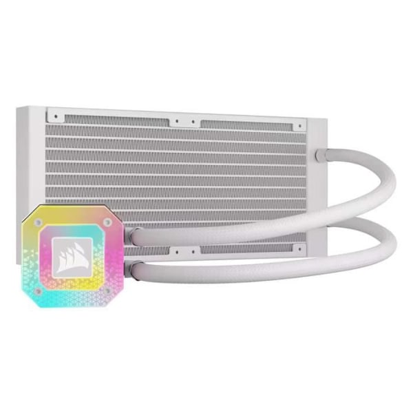 CORSAIR - H100i ELITE CAPELLIX XT - Allt-i-ett vattenkylningssats - 240 mm kylare - Vit - (CW-9060072-WW)