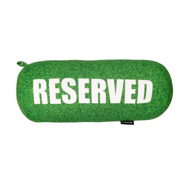 Cushion - Spricka - Strandkudde 'reserverad' - Grön - Cylindrisk - 29 x 12 cm Grön