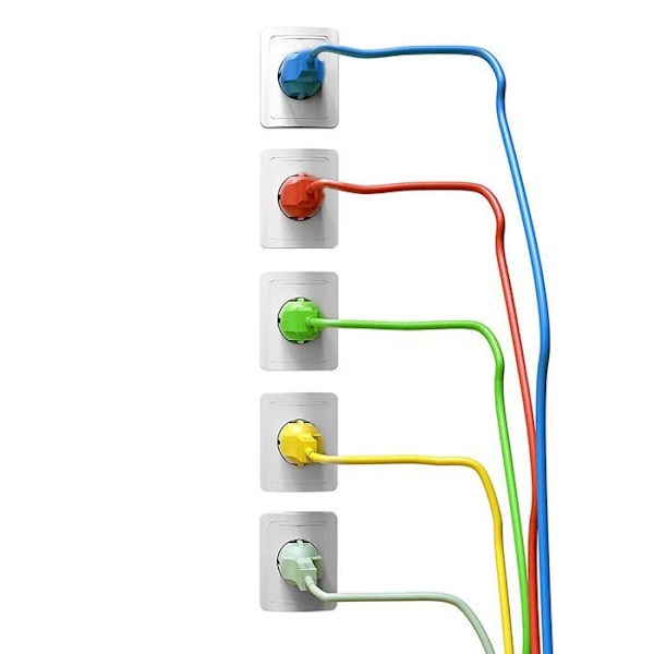 Act strömkabel - AK5401 - Stromkabel Vit 0,5 m CEE7/7 C13-Koppler ()