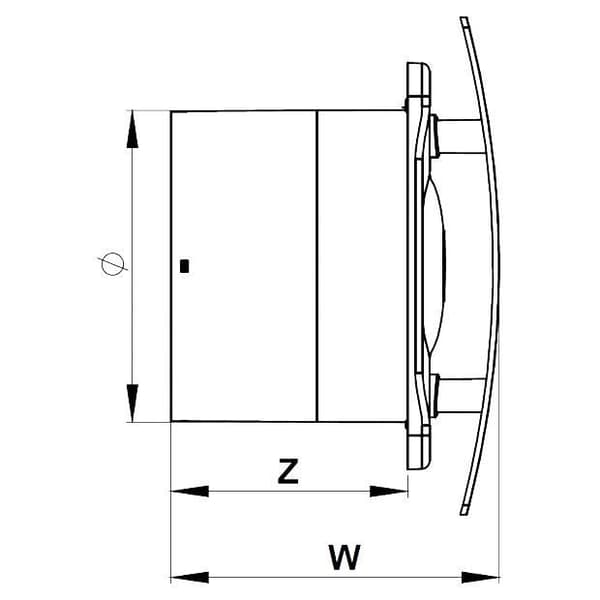Köksventilation väggmonterad badrumsfläkt med timer 4 "100mm vit