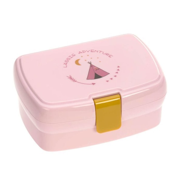 Lässig Rosa Silver Lunchbox för tjejer och pojkar - Lunchbox Adventure Tipi 150419 silver, rosa