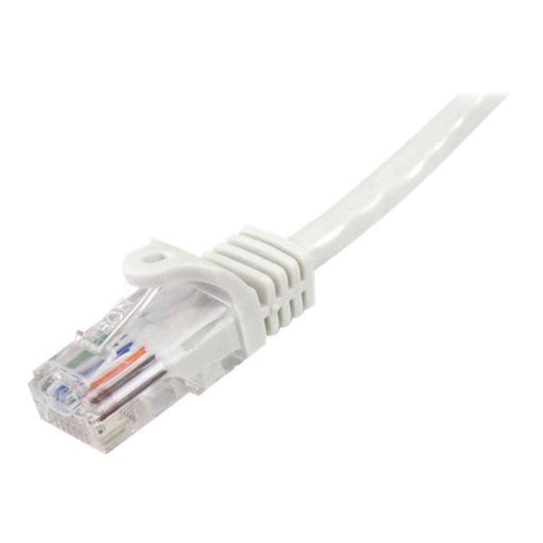 STARTECH Cat5e UTP nätverkskabel utan krok - 7 m Vit - Anti-snag RJ45 Ethernet-kabel - Patchkabel
