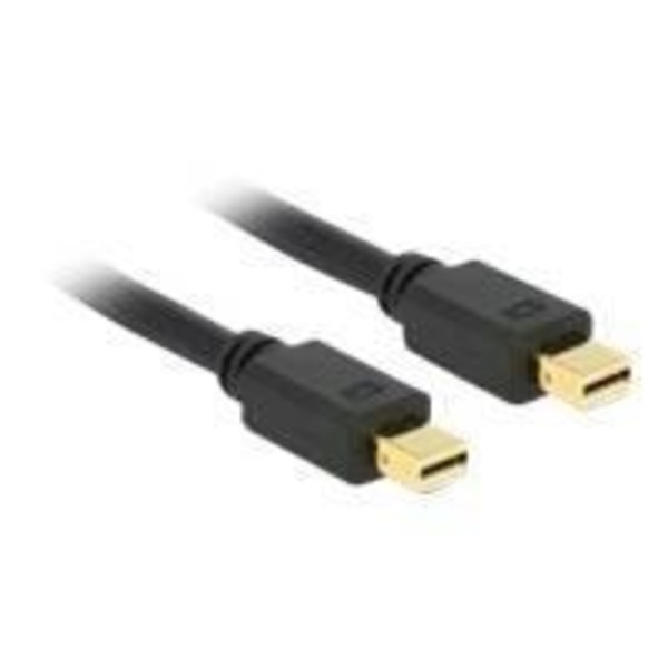 Mini DisplayPort ST-kabel - DeLock - 1,0 m - Svart - Koppar Centerledare - Skärmad Twisted Pair (STP)