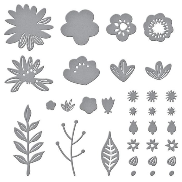 Spellbinders Etched Dies-Simply Perfect Layered Blooms