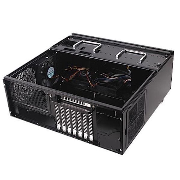 SilverStone SST-GD07B - Grandia HTPC ATX datorfodral, Silent Airflow High Performance, svart
