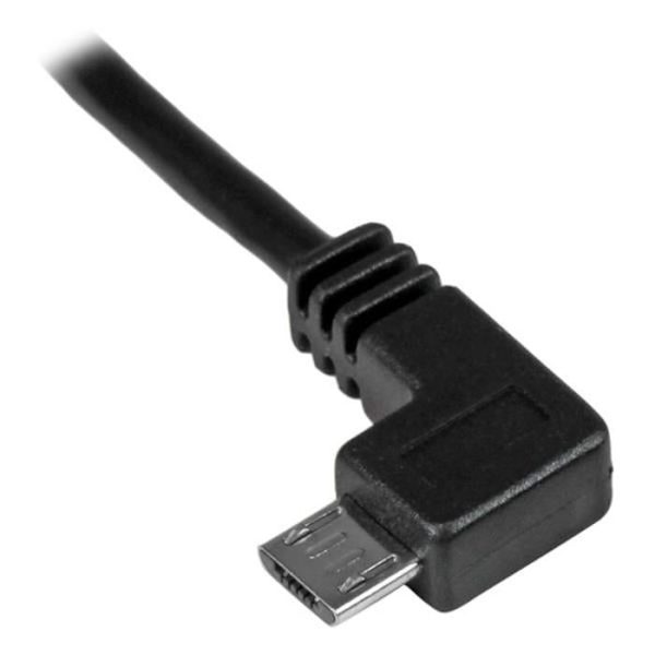 Micro USB laddnings- och synkroniseringskabel - STARTECH.COM - Vänster vinkelkontakt - 0,25 mm² - 1 m