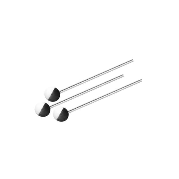Set med 3 återanvändbara sugrörskedar 18 cm Fackelmann Bar Concept Grå