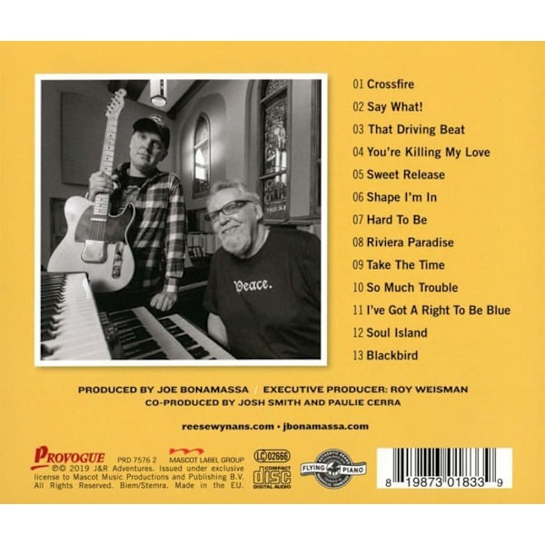 Cd internationell variant Mascot (it) - CDPRD75762 - Reese Wynans and Friends - Sweet Release