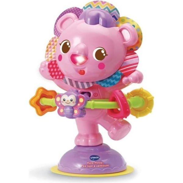 VTECH BABY Activity Toy - Hula-Hoop, Little Lion med sugkopp - Rosa Rosa