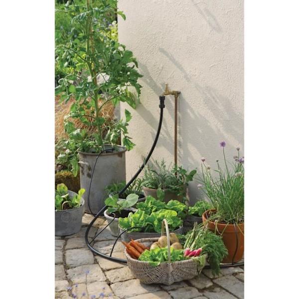 Universal EASY DRIP droppbevattningssats - HOZELOCK 7023 0000 - För en yta upp till 10m² Svart