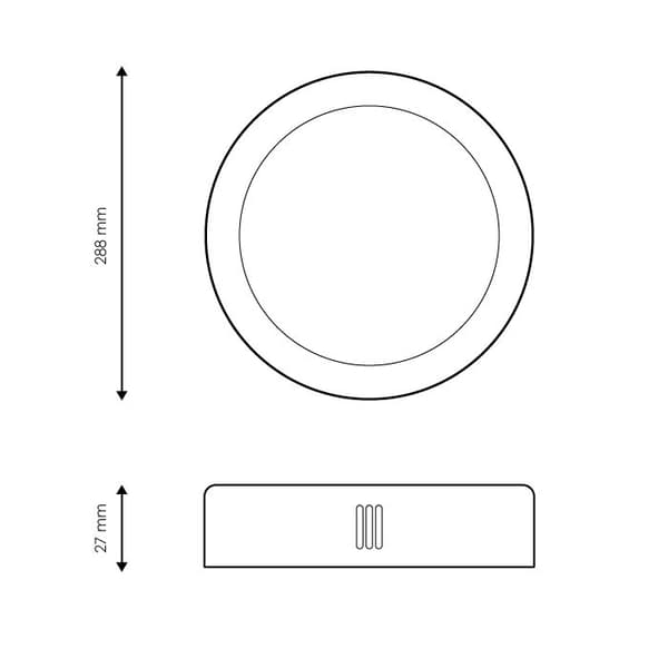 Cirkulärt Ytmonterat Panel 25W 3000K - Ledme - LM5248 Vit