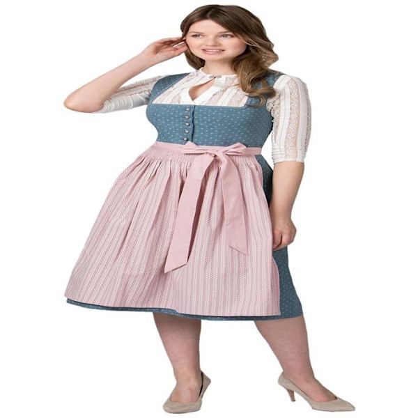 Stockerpoint Klänning - MADELI PETROL-36 - Madeline Dirndl Damklänning Ljusblå 38