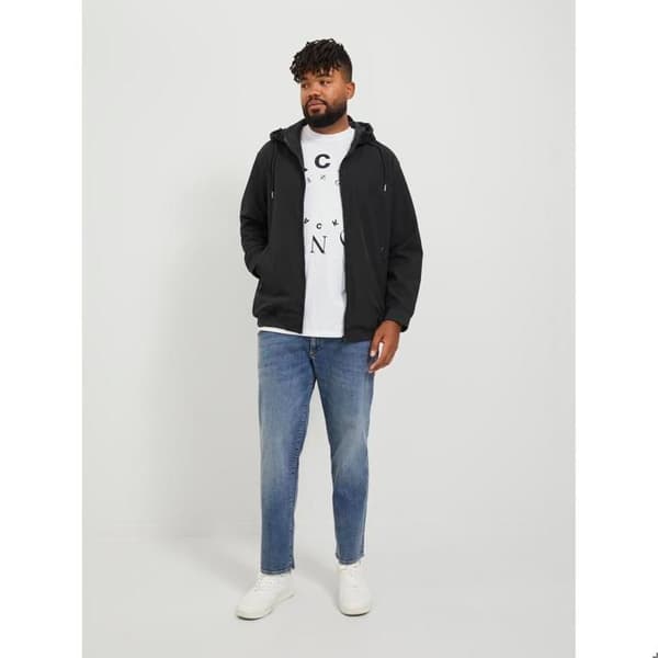 Plus size Jack & Jones Basic Softshell sweatshirt svart XXXXXXL