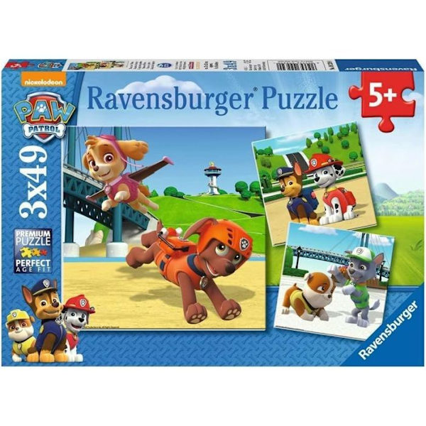49 bitars pussel - Ravensburger - Paw Patrol - Djur - Inredning Flerfärgad