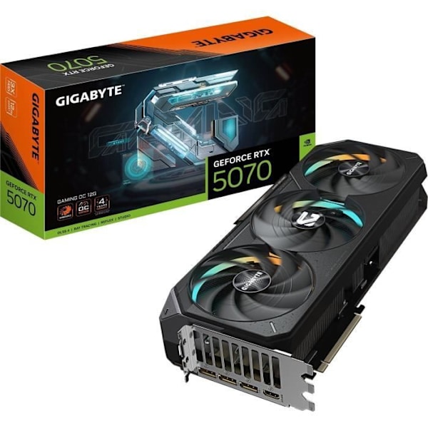 ASUS - Intern grafikkort - Gigabyte GeForce RTX 5070 Ti Gaming OC 16 GB GDDR7 PCI-Express Svart