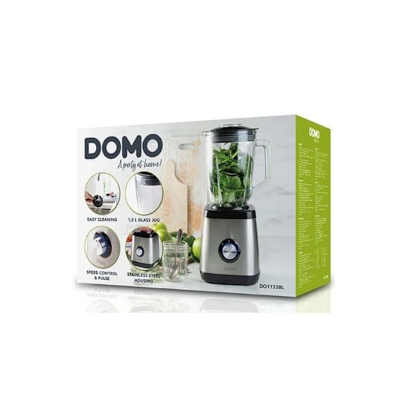 Domo Blender 1,5 l 1000 w grå metallic - DO1133BL