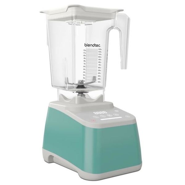 BLENDTEC Power Designer 625 klassisk mixer - Sea Foam Blue - 1500W - 6 hastigheter + Pulse - 4 program Blått havsskum
