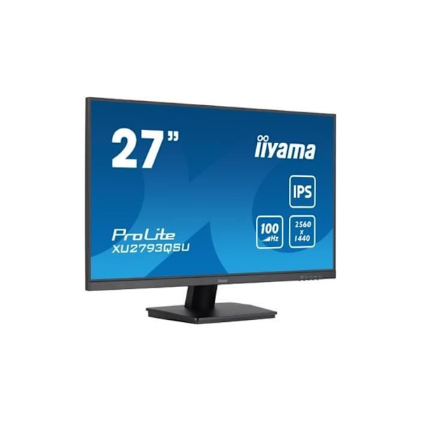 IIYAMA 27" Ultratunn IPS-panelskärm 1ms 2560x1440 100Hz 250cd/m² 1xHDMI 1xDisplayPort 2xUSB HUB (3.2) HPs 2x2W TCO