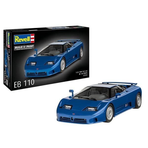 Plastbilmodell - Revell - Bugatti EB110 - Skala 1:24 - Obyggd/Omålad
