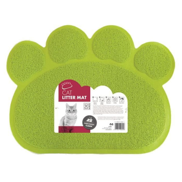 MPETS Paw toaletthus utgångsmatta - För katter - 60x45cm - Grön Grön