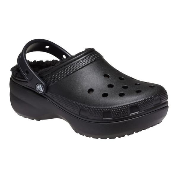 Klippor dam - CROCS - Classic Platform Lined - Svart - Varm foder - Platåsål Svart 41