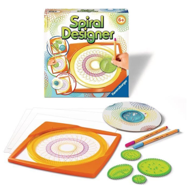 Spiral Designer Midi Klassiska rittillbehör - RAVENSBURGER Gult, blått och grönt