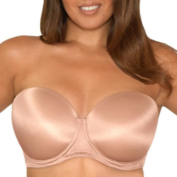 Bandeau-bh stlörre - Curvy Kate - Smoothie latte - Med byglar - Dam Beige 100 F