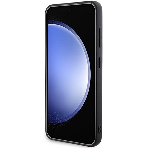 Samsung Galaxy S24 Plus-fodral - DKNY Lädermönster Metallogo MagSafe (DKHMS24MPSHRPSK) - Svart