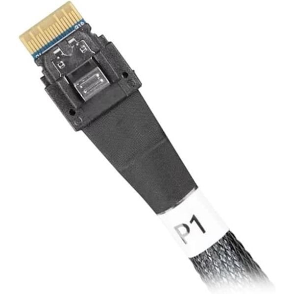 Data cable - Icy Dock - MB306L-B - SlimSAS SFF-8654 8i to 2 SFF-8654 4i - 50 cm - PCIe 4.0