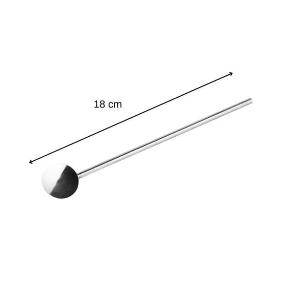 Set med 3 återanvändbara sugrörskedar 18 cm Fackelmann Bar Concept Grå