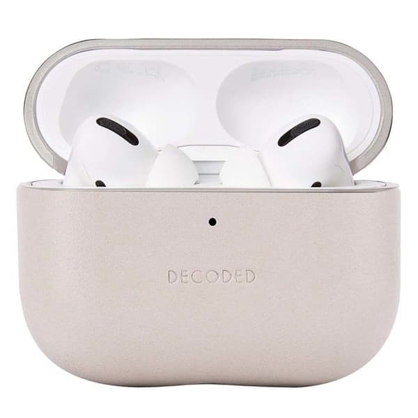 Coque AirPods Pro 3 - DECODED - AirCase Pro 3 - Full grain läder - Beige - Elegant skydd beige