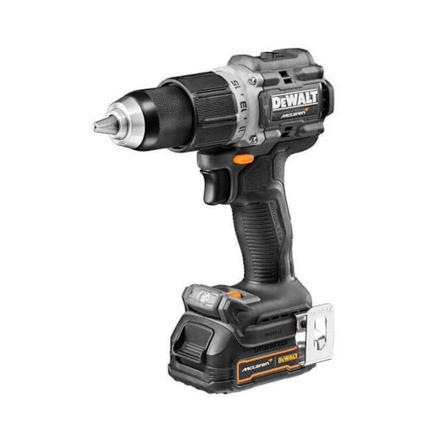 Percussionsborren XR 18V McLaren-utgåvan - DEWALT - med 2 batterier 18V 1.7Ah - laddare - koffert - DCD85ME2GT-QW