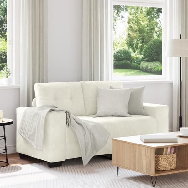 Kökssoffa Loveseat Crème 120 cm i Sammet