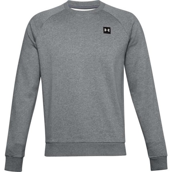 Under Armour Rival fleece sweatshirt med rund hals - mörkgrå/vit - S Mörkgrå/vit S