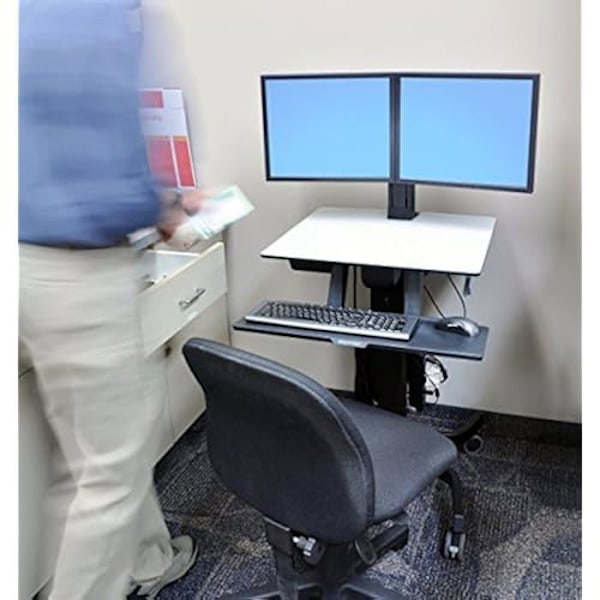 Ergotron WorkFit-C 24-214-085 Stöd för TV/Dator/Laptop/Tablet/Dator Skärm Svart